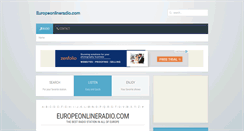 Desktop Screenshot of europeonlineradio.com